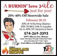 A Burnin' Love Fireplace Shoppe Sale
