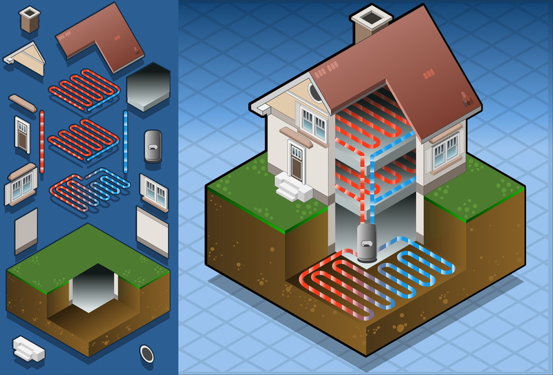 geothermal heat pump diagram